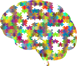 Graphic of a brain made up of puzzle pieces